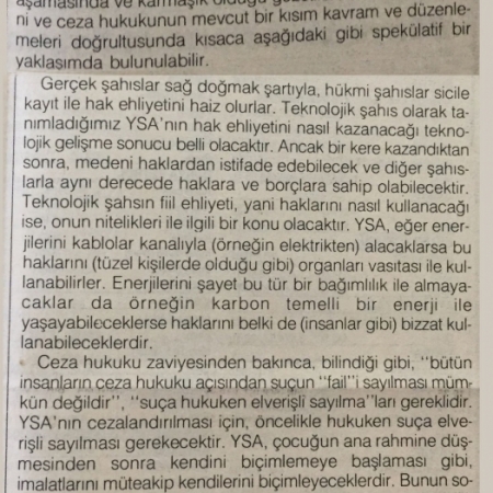 Yapay Sinir Ağları, Noyan Turunç (18 Aralık 1992 - Ticaret Gazetesi)